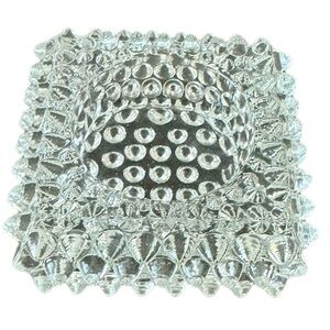Fenton Clear Glass Hobnail Salt Cellar